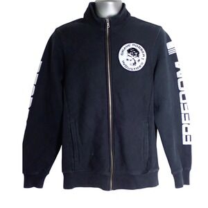 Grave Robber Industries Zip Sweatshirt Skull Freedom Graphic‎ Black Mens M